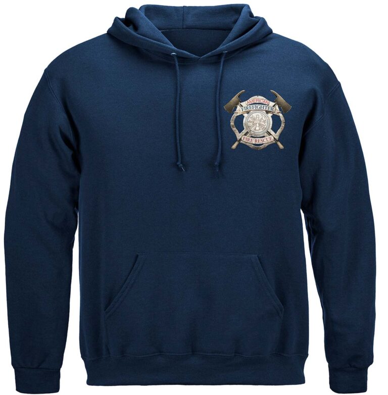 Firefighter American Made Hooded Sweat Shirt - Image 2