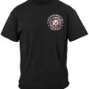 Fire Honor Service Sacrifice Chrome Badge T-Shirt - Image 2