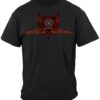 Firefighter Red Wings Rise Above Fear Silver Foil T-Shirt - Image 2