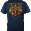 Firefighter Flames Gold Sield T-Shirt