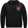 Firefighter Tattoo Fire Dept Thin Red Line Hooded Sweat Shirt - Image 2