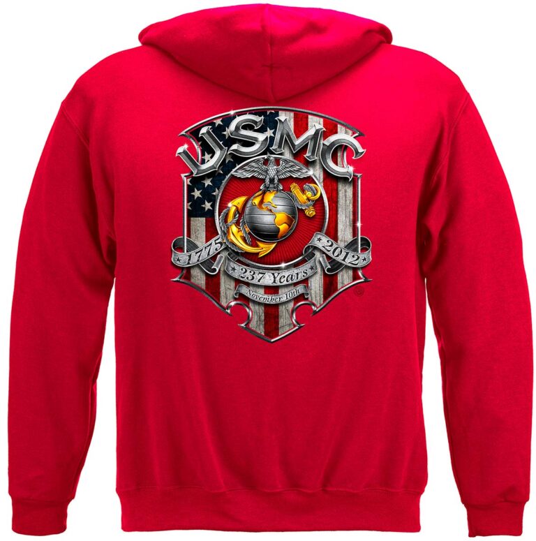 Marine Birthday Shirt Hooded Sweat Shirt