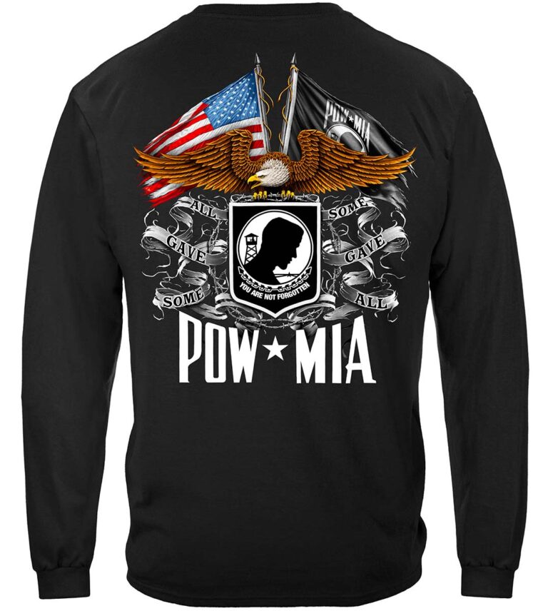 Double Flag Eagle Pow Long Sleeve T-Shirt