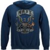 Navy Eagle  In Stone Hooded Sweat Shirt
