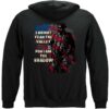 American Flag Soldier I Am The Shadow Hooded Sweat Shirt