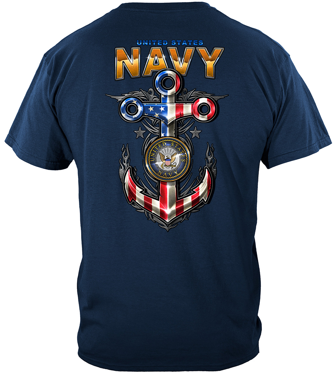 US NAVY USN Sailors Navy Anchor Red White and Blue T-Shirt