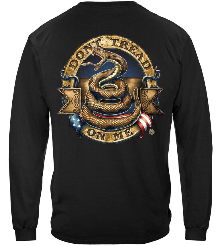 Don't Tread On Me Stone Gold Long Sleeve T-Shirt