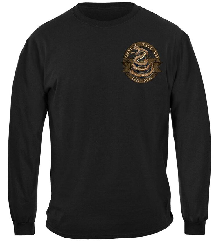 Don't Tread On Me Stone Gold Long Sleeve T-Shirt - Image 2