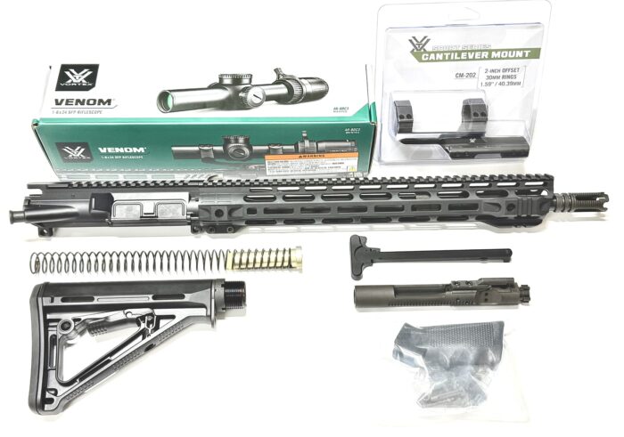 Patriot AR-15 5.56 15" M-Lock Rifle Full Build Kit w/ Vortex Venom 1-6x24 SFP Riflescope