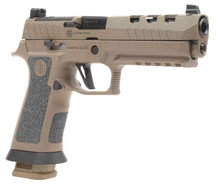 80% Sig Sauer P320 XFive DH3 9mm Luger 21+1 5" Coyote Cerakote Custom Works Optic Ready Slide, Coyote Cerakote